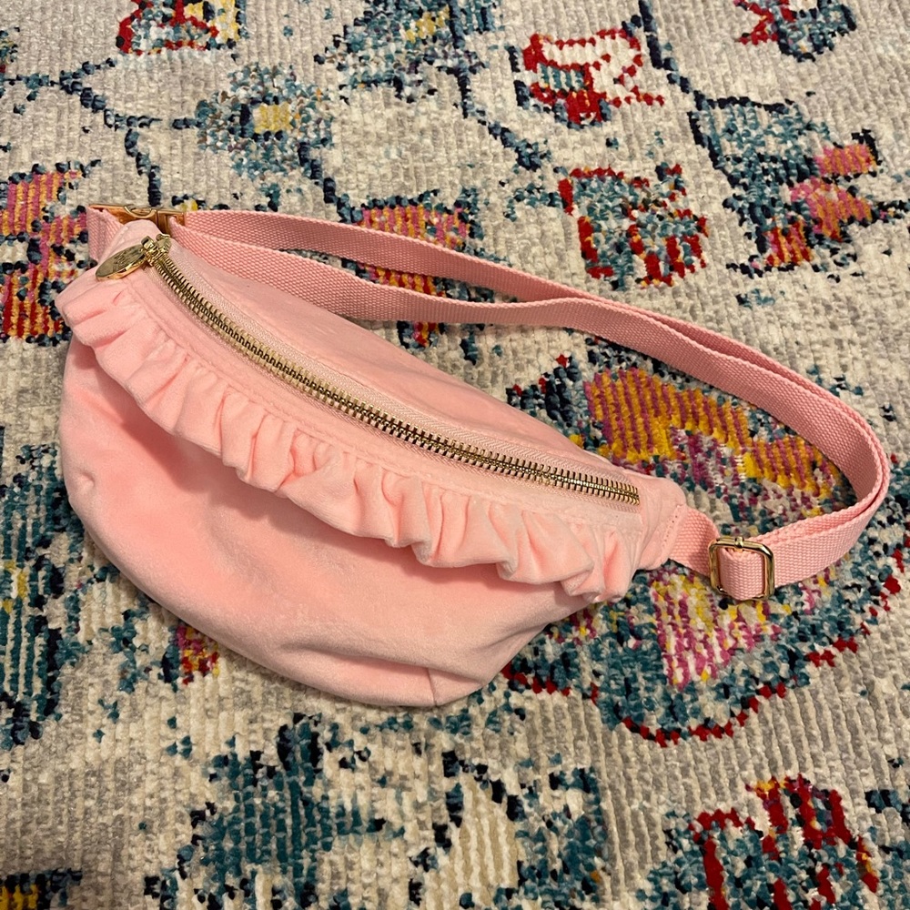 BRAND NEW never used SCL pink velvet Fanny pack